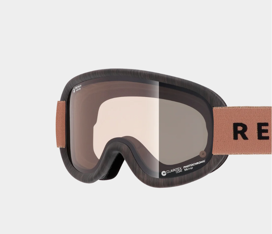 【REVOLT GOGGLE】SUPER LIGHT FRAME Mat Black Wood Brown Mirror / Clear PHO (15%-40%)