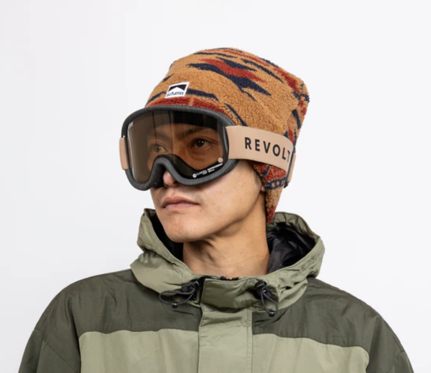 【REVOLT GOGGLE】SUPER LIGHT FRAME Mat Black Wood Brown Mirror / Clear PHO (15%-40%)