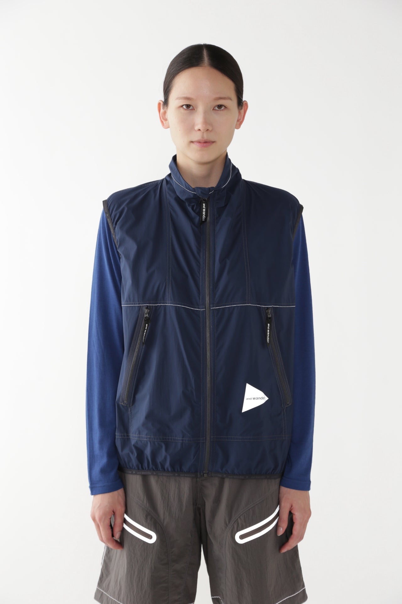 【and wander】PERTEX wind vest (5745121016)
