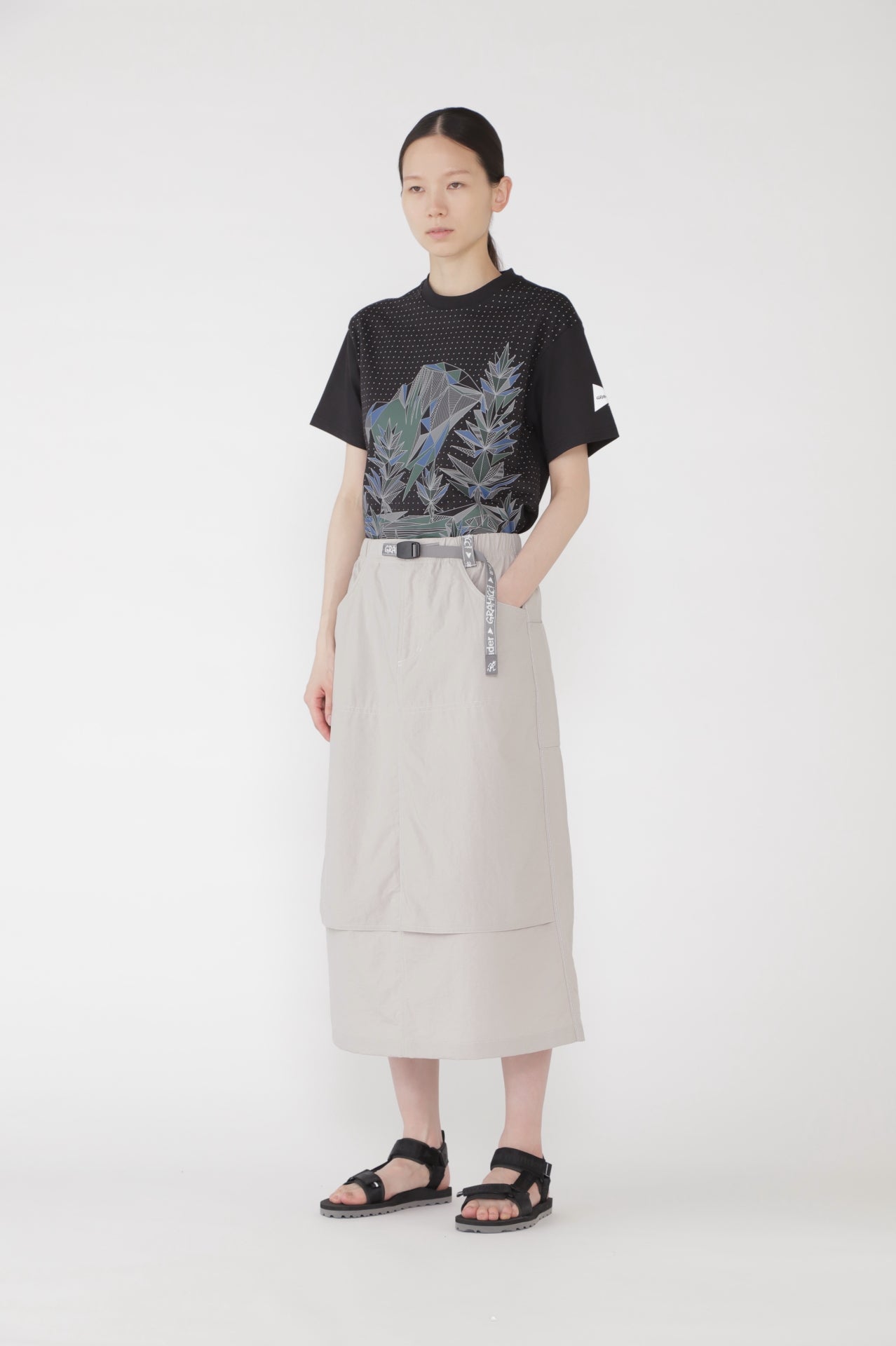 【and wander】GRAMICCI × and wander nylon double knee skirt(5745152513)