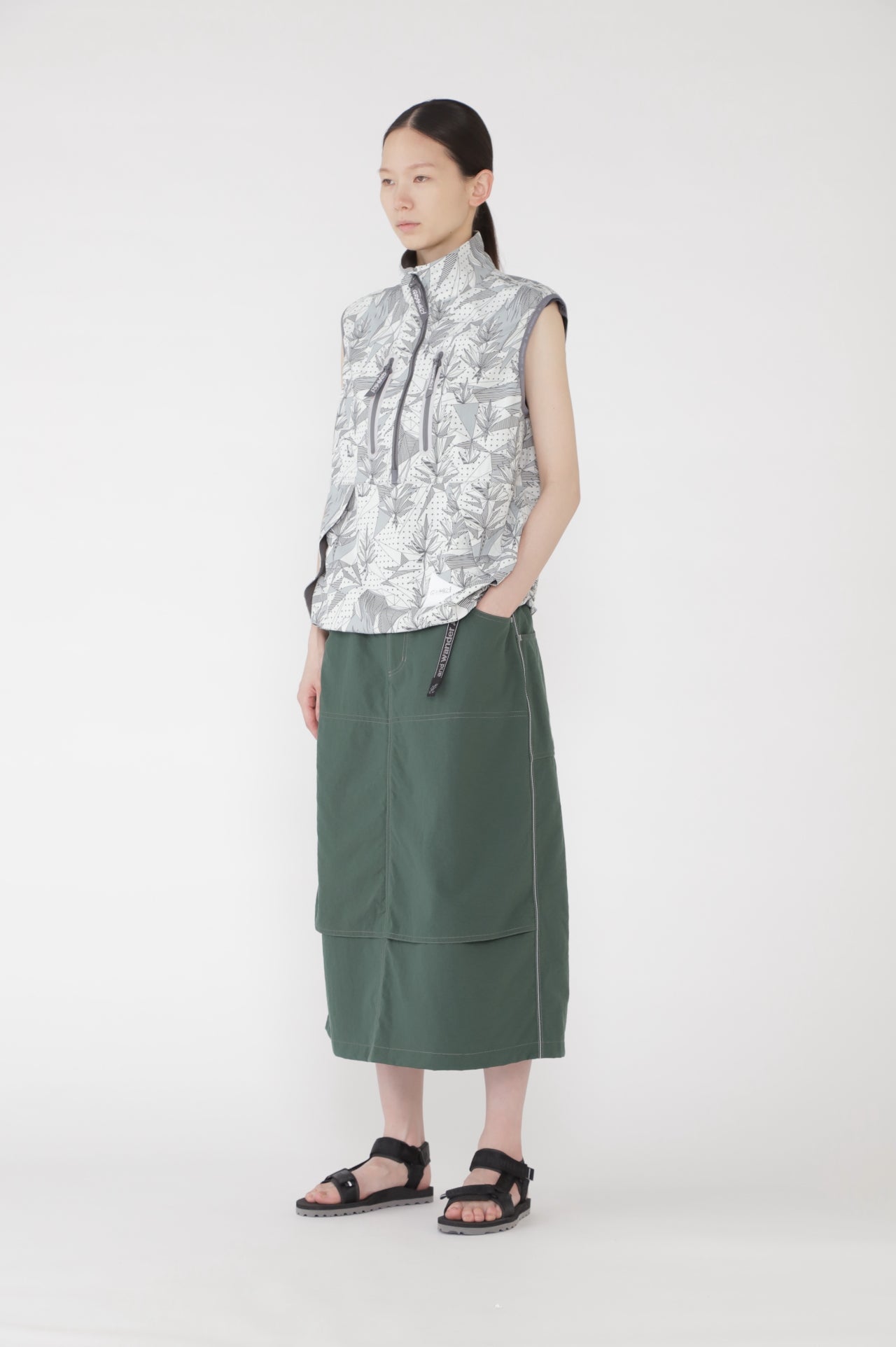 【and wander】GRAMICCI × and wander nylon double knee skirt(5745152513)