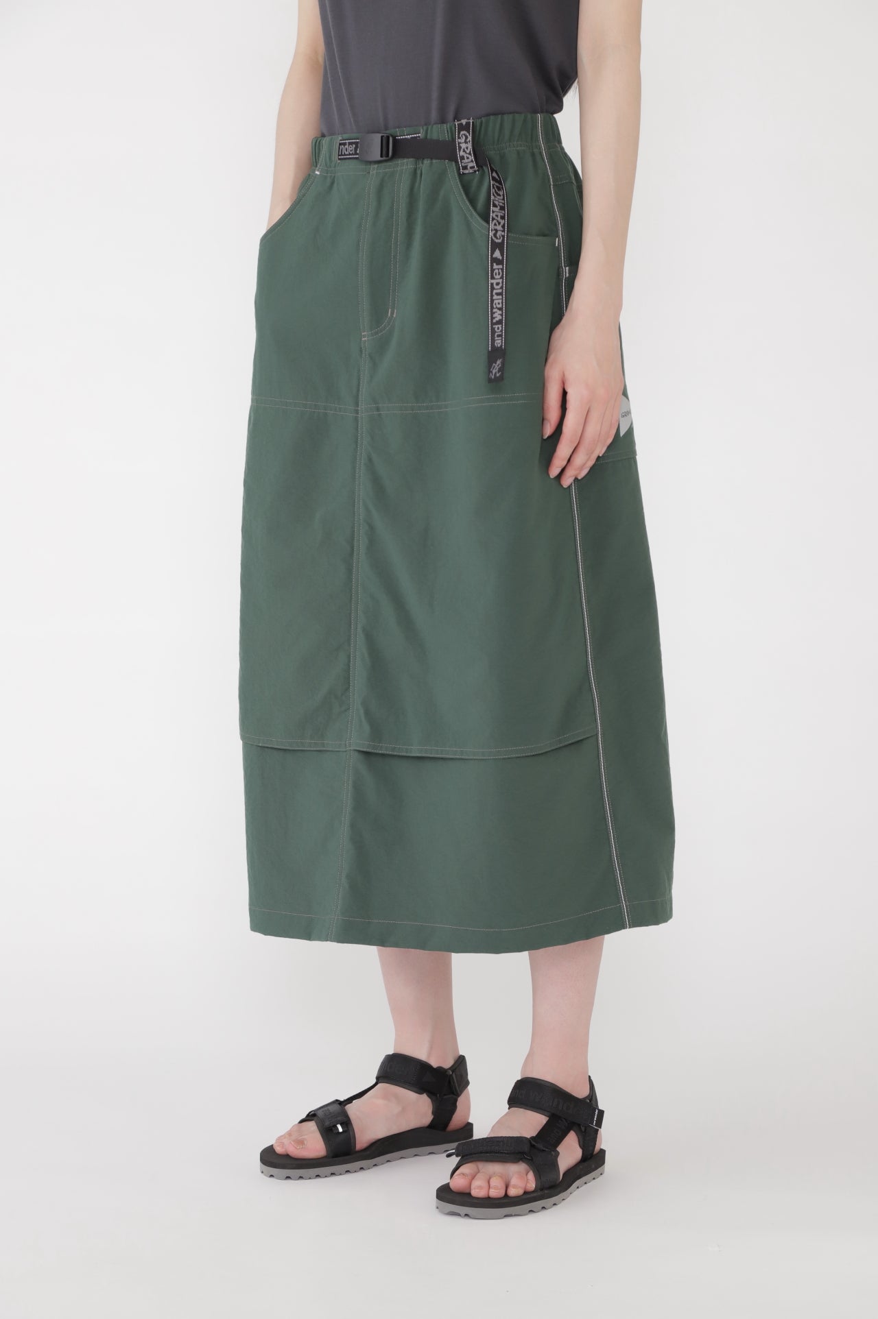 【and wander】GRAMICCI × and wander nylon double knee skirt(5745152513)