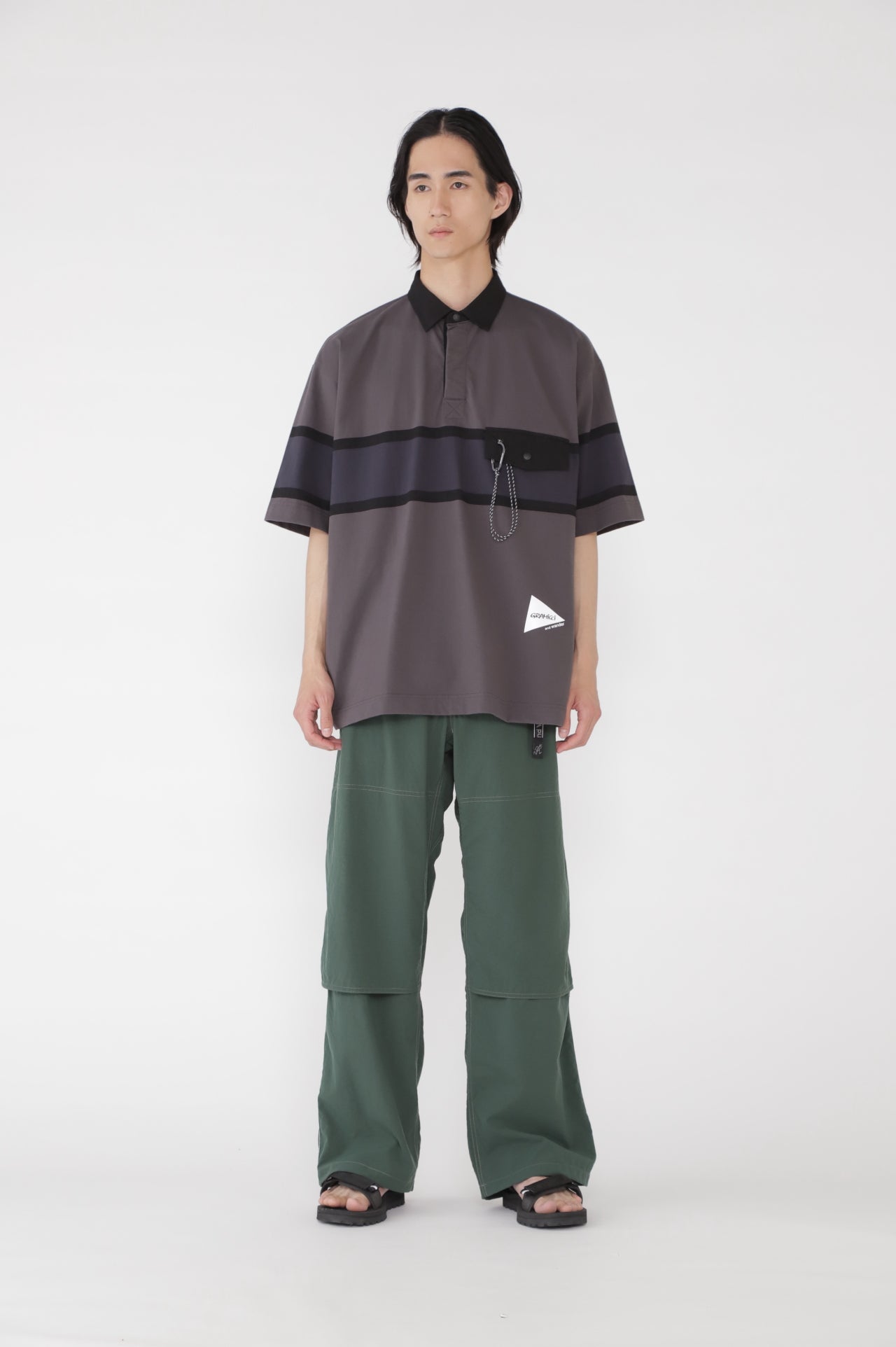 【and wander】GRAMICCI × and wander tech rugby shirt(5745184518)