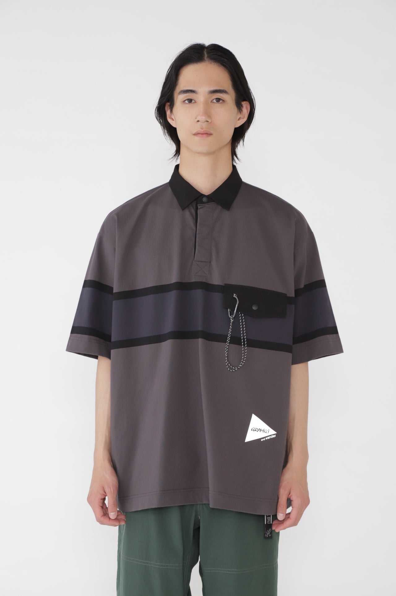 【and wander】GRAMICCI × and wander tech rugby shirt(5745184518)