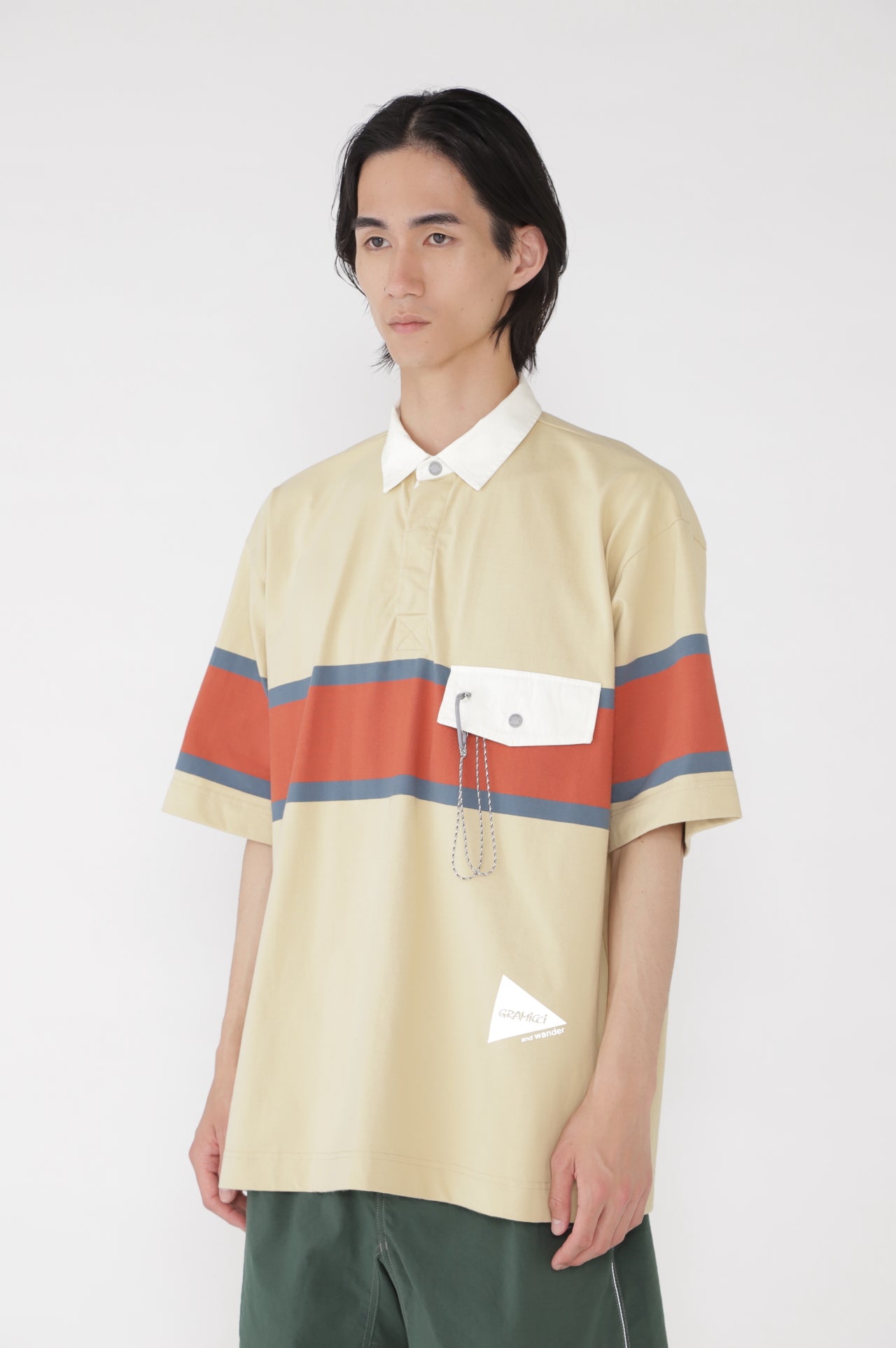 【and wander】GRAMICCI × and wander tech rugby shirt(5745184518)
