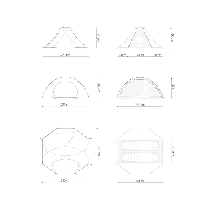 【Pre Tents】Lightrock 2p / Pewter プレテント ライトロック 二人用 / ピューター