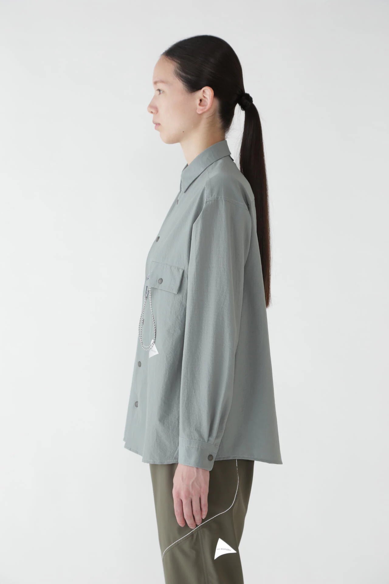 【and wander】dry breathable LS shirt