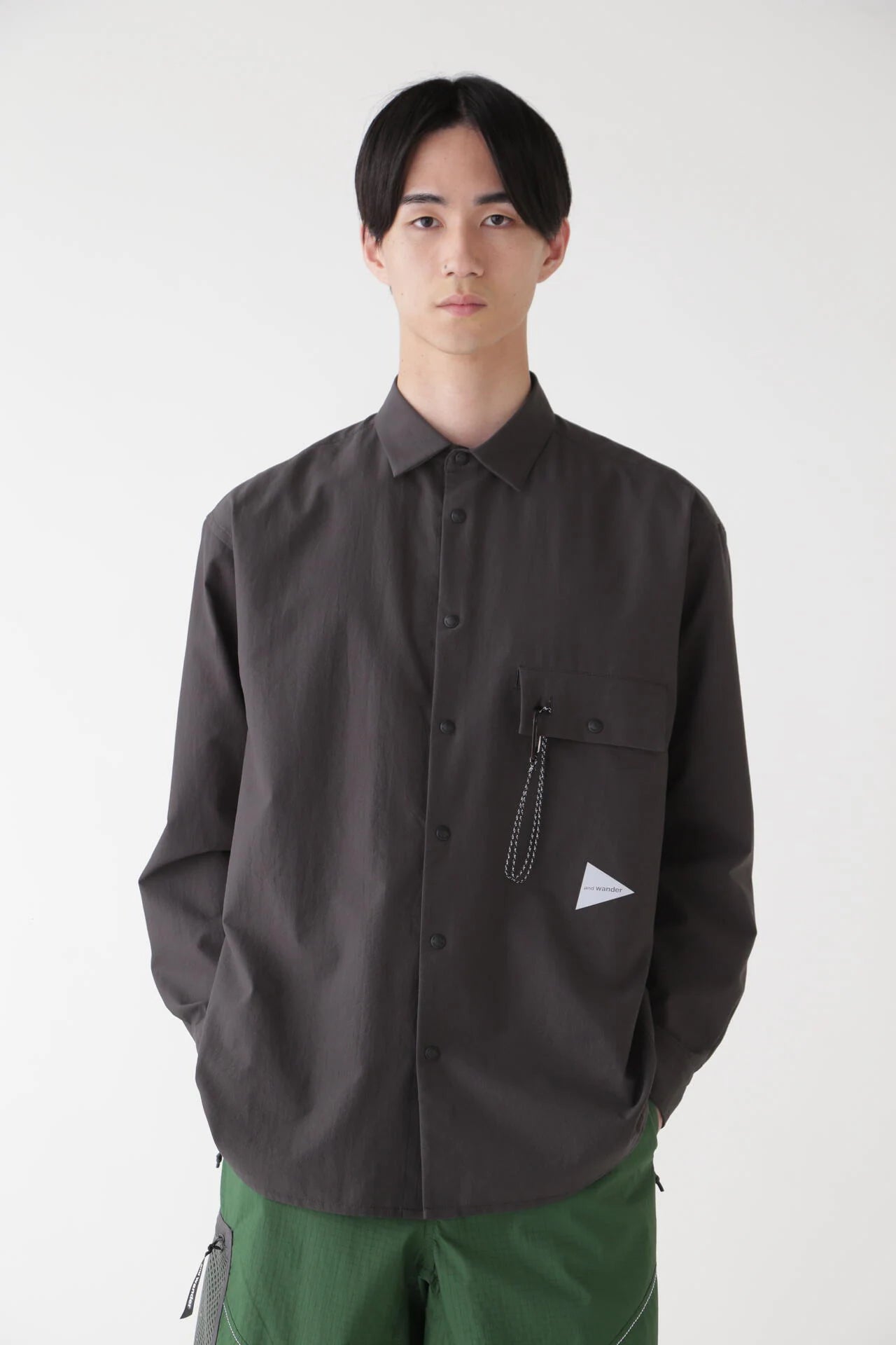 【and wander】dry breathable LS shirt