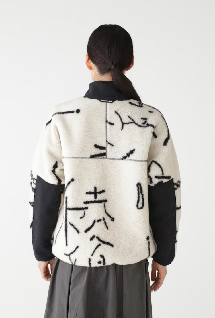 【and wander】Daijiro OHARA map key boa jacket