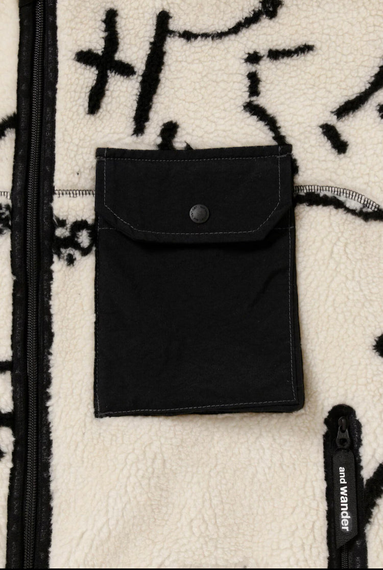 【and wander】Daijiro OHARA map key boa jacket