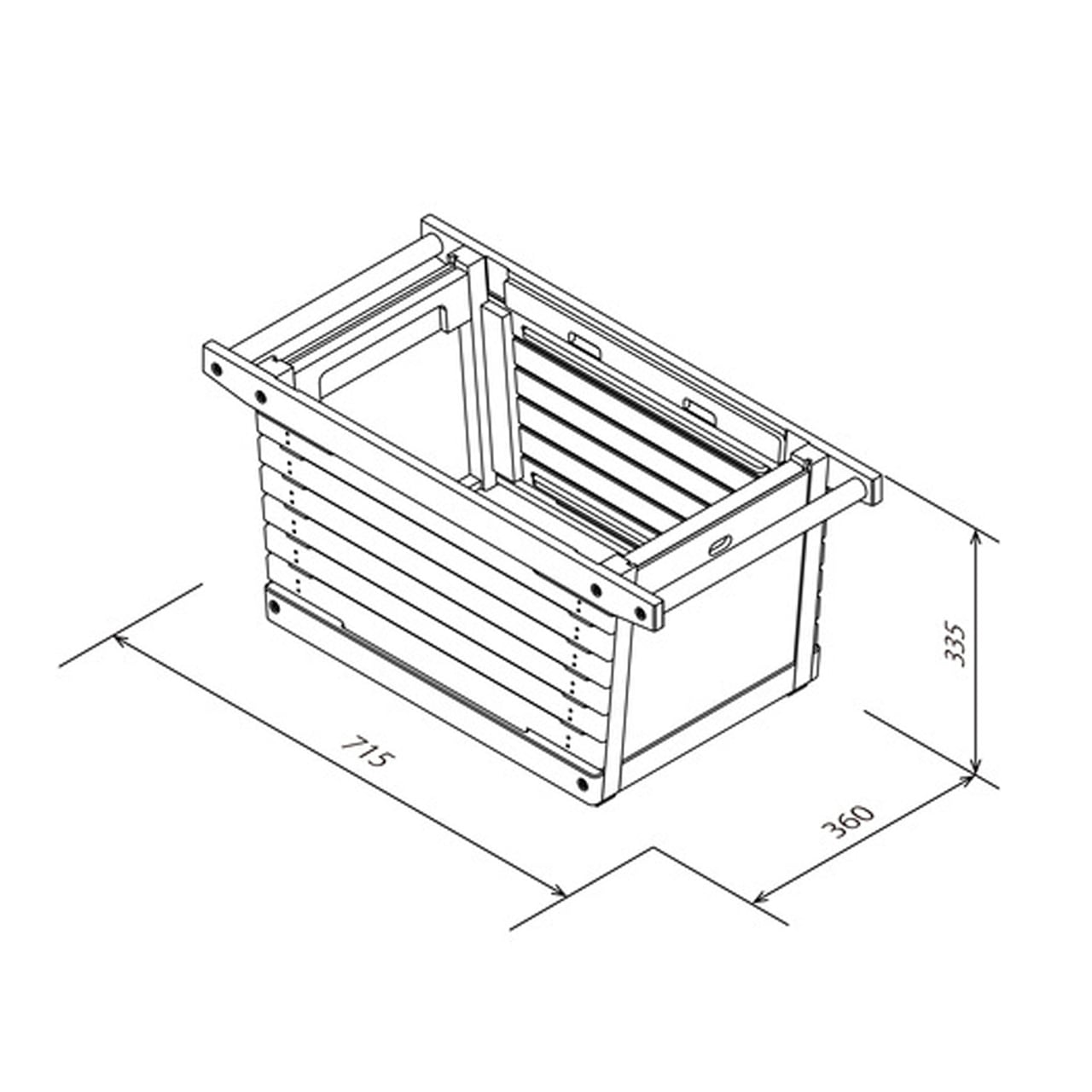 【IKIKI】Shelf Container M Oak イキキ シェルフコンテナ M オーク