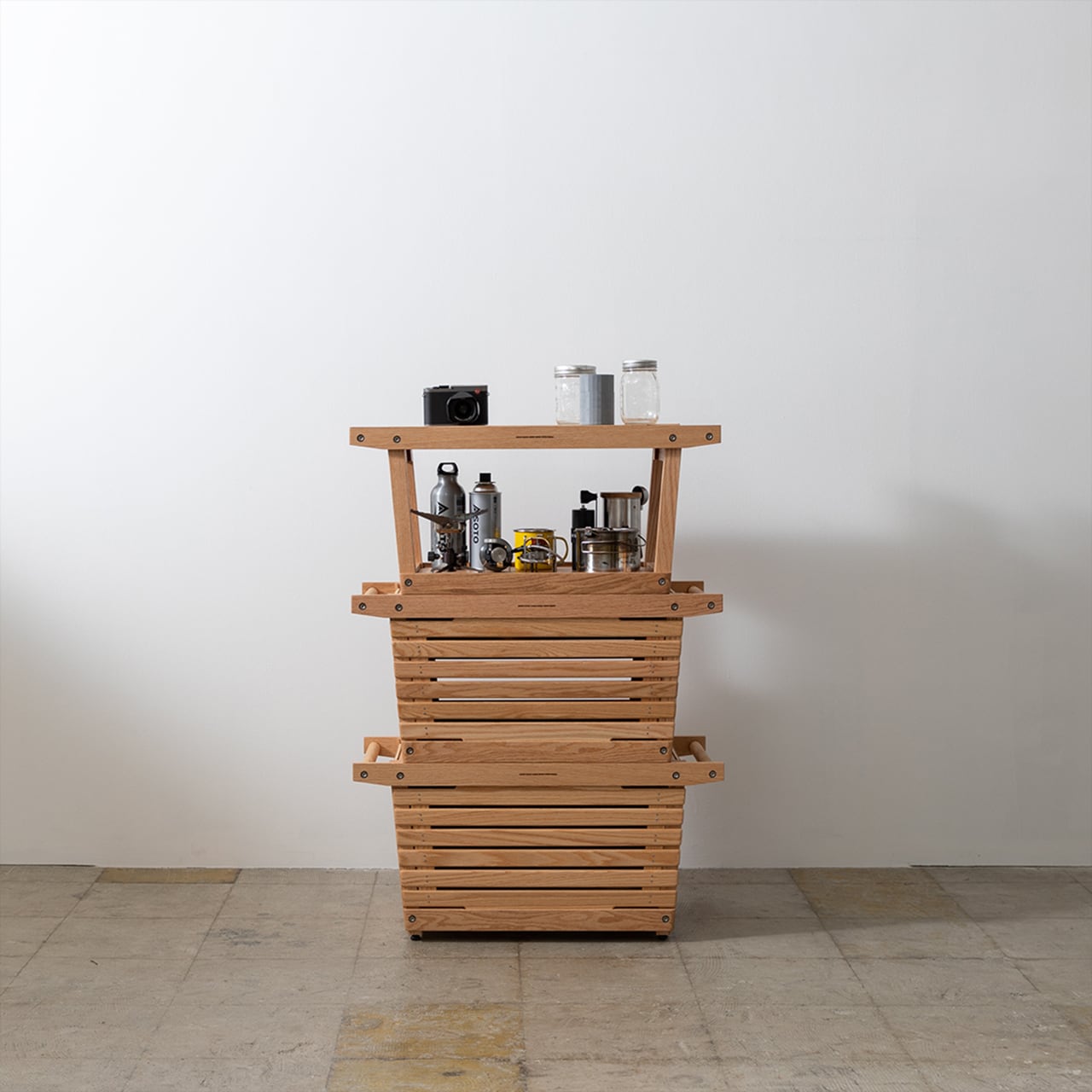 【IKIKI】Shelf Container M Oak イキキ シェルフコンテナ M オーク