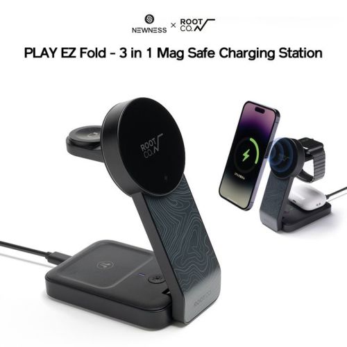 【ROOT.CO】PLAY EZ Fold - 3 in 1 Mag Safe Charging Station