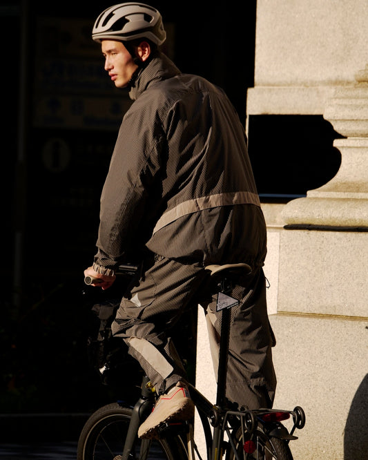 【and wander】 Brompton × reflective rip pants