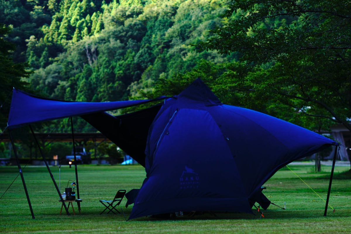 【GUNJYO】Blue Veil INDIGO FLOORLESS SHELTER (HKM504)