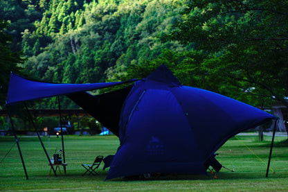 【GUNJYO】Blue Veil INDIGO FLOORLESS SHELTER (HKM504)