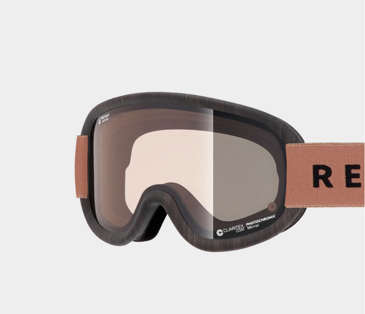 【REVOLT GOGGLE】SUPER LIGHT FRAME  Mat Black Wood Brown Mirror / Clear PHO (15%-40%)