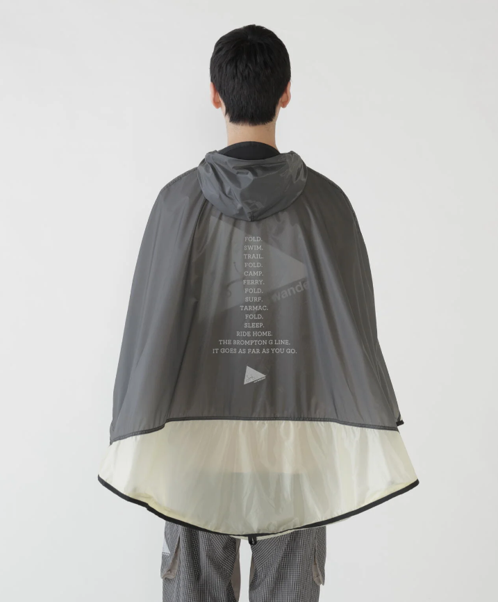 【and wander】 Brompton × sil poncho