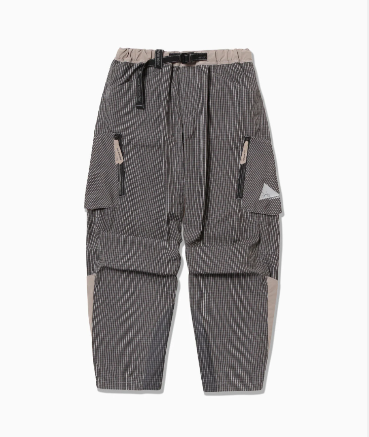 【and wander】 Brompton × reflective rip pants