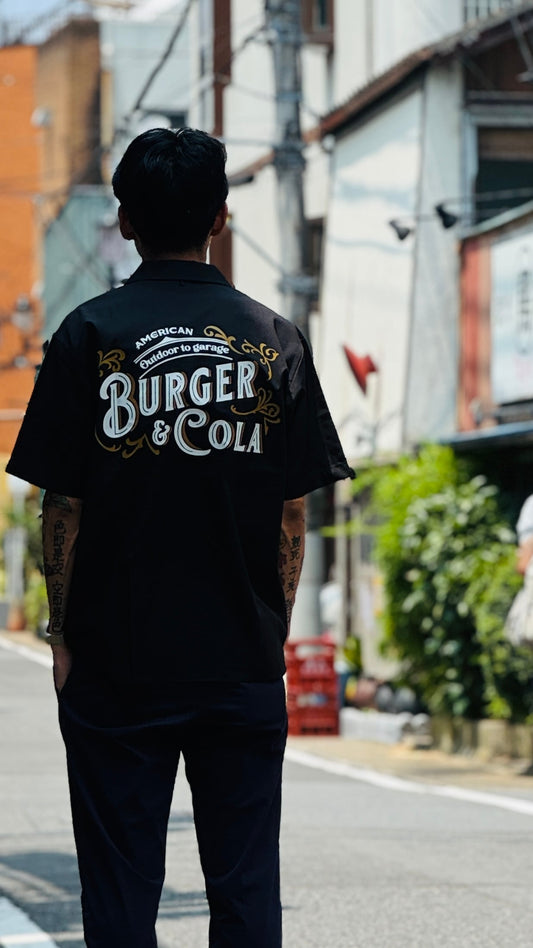 【BURGER&COLA】CAMP COLLAR SHIRT