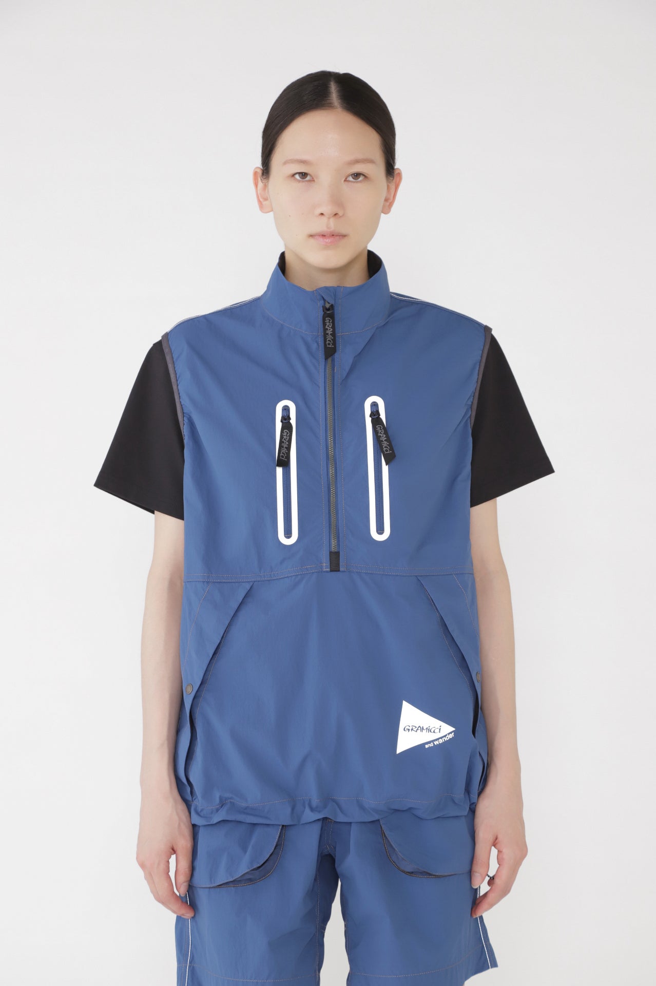 【and wander】GRAMICCI × and wander brushed nylon vest(5745121507)