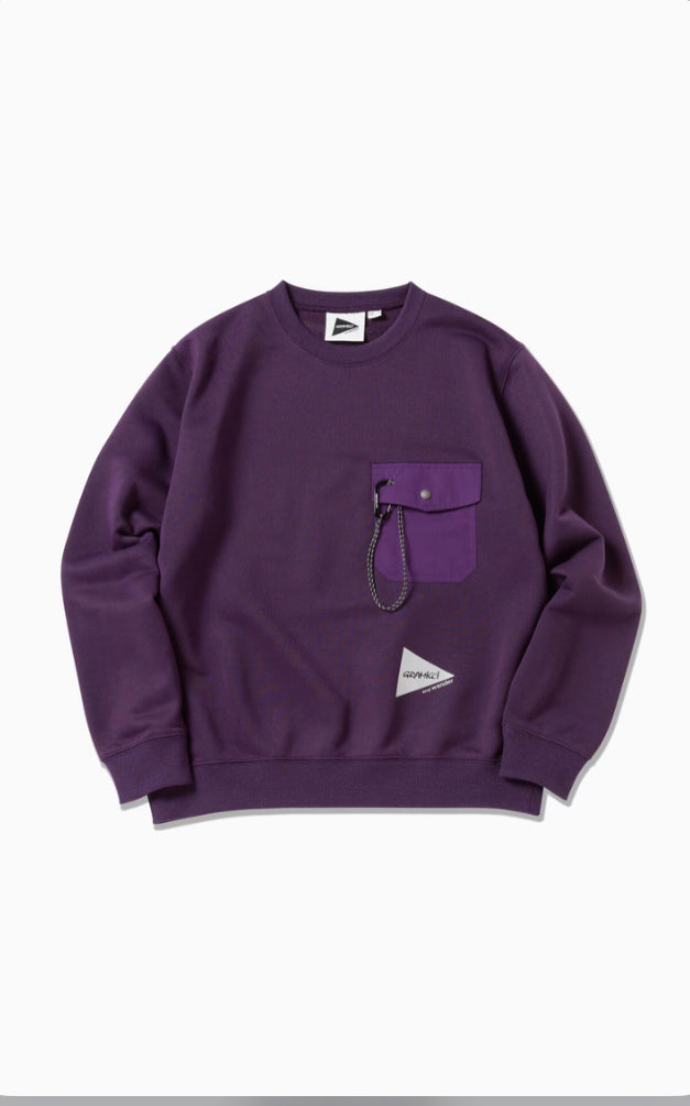 【and wander】GRAMICCI × and wander POCKET SWEAT SHIRT