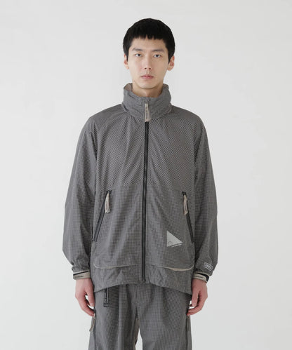 【and wander】Brompton × reflective rip hoodie