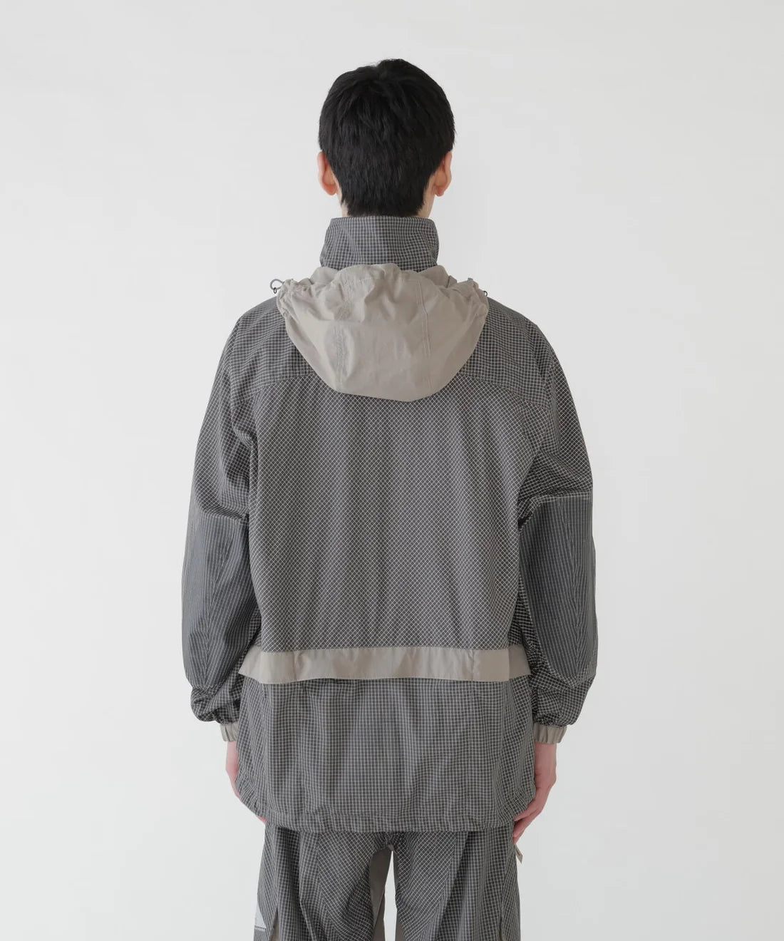 【and wander】Brompton × reflective rip hoodie