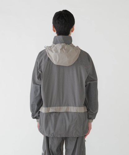 【and wander】Brompton × reflective rip hoodie