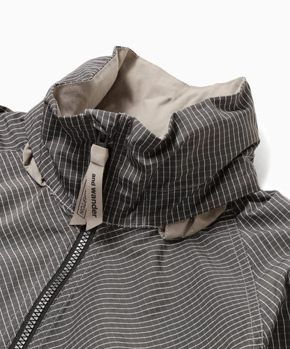 【and wander】Brompton × reflective rip hoodie