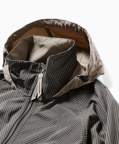 【and wander】Brompton × reflective rip hoodie