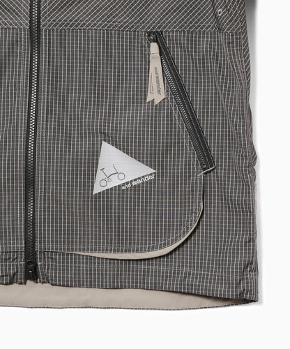 【and wander】Brompton × reflective rip hoodie