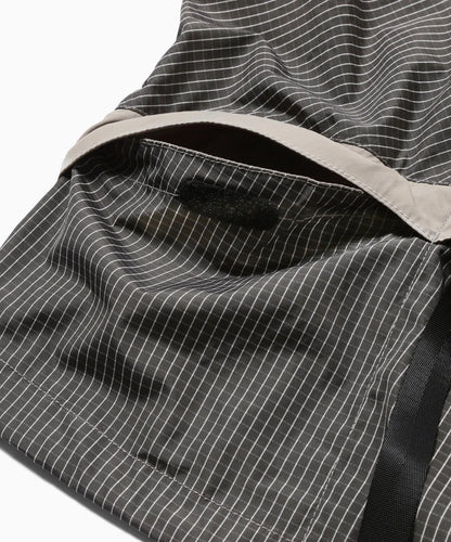 【and wander】Brompton × reflective rip hoodie