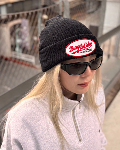 【BURGER & COLA】OVAL Patch Beanie