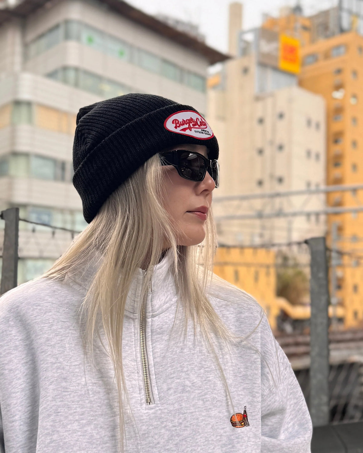 【BURGER & COLA】OVAL Patch Beanie