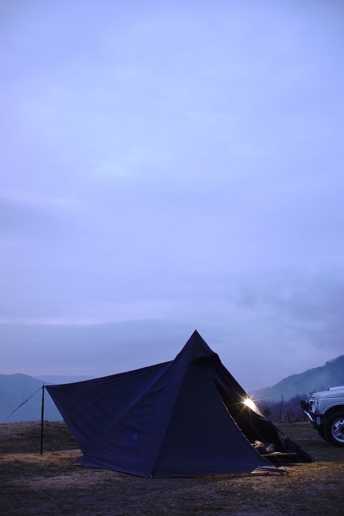 【GUNJYO】Blue Veil INDIGO FLOORLESS SHELTER (HKM504)